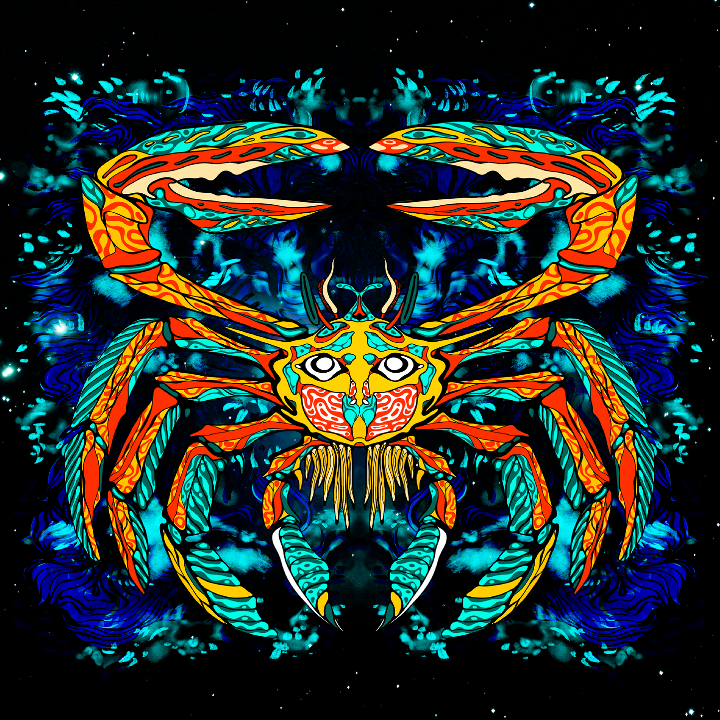 crab art card