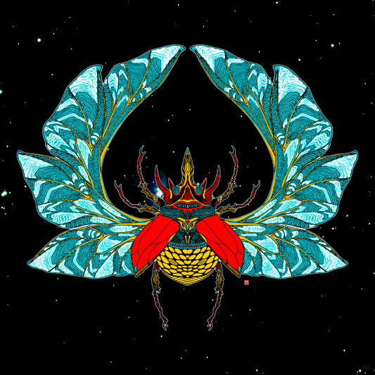 mother beetle art card