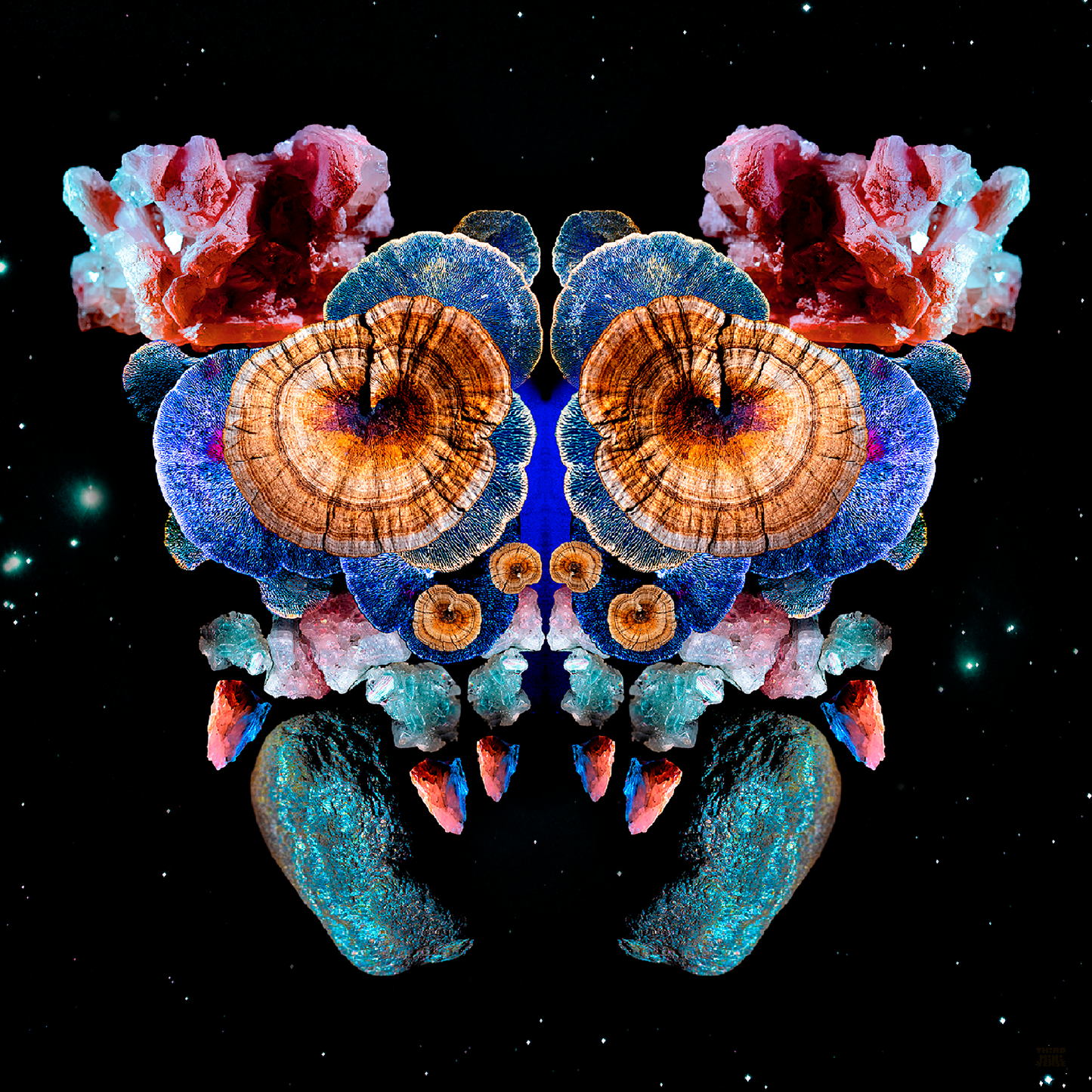 starry eyed intergalactic spider art card