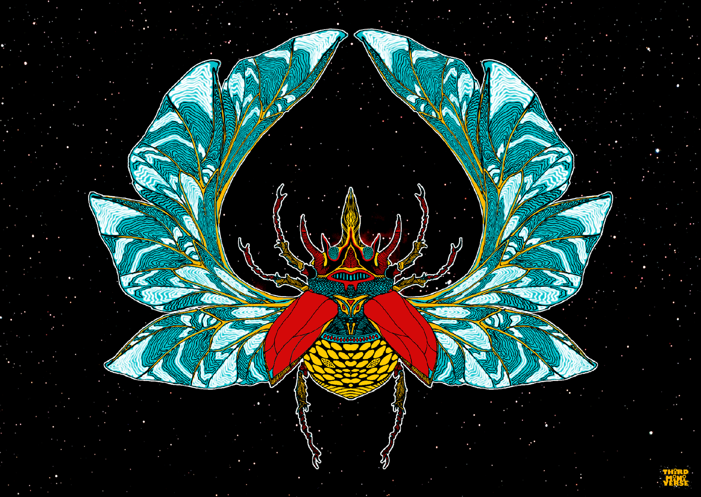 mother beetle postcard