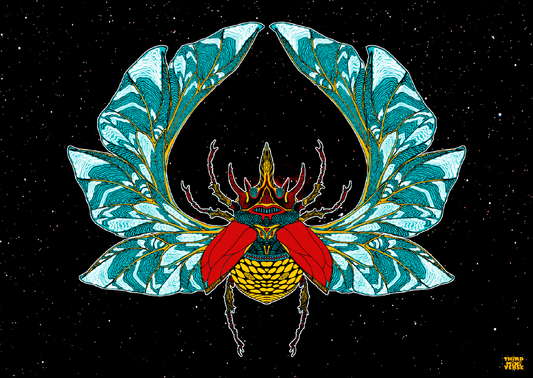 mother beetle postcard