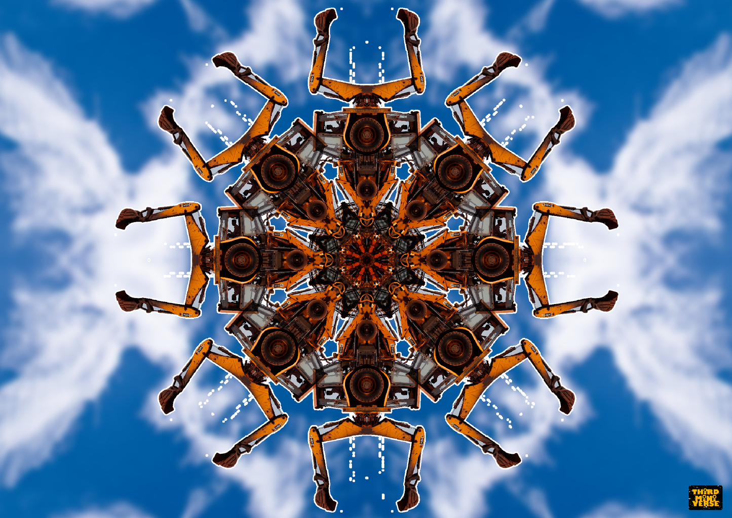 space bulldozer postcard