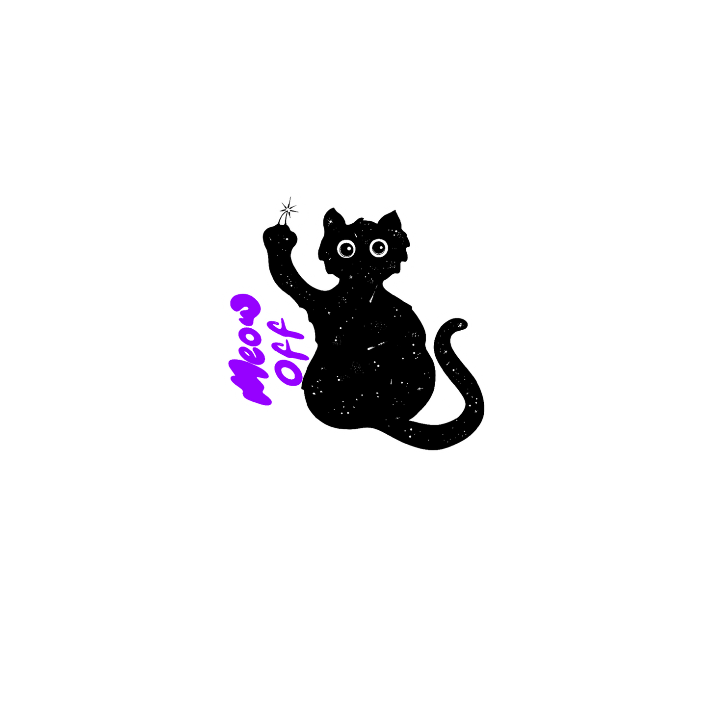 meow off sticker