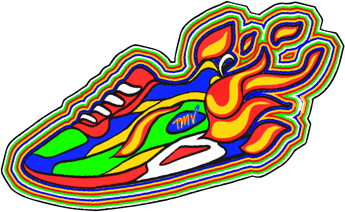 tmv running shoes sticker