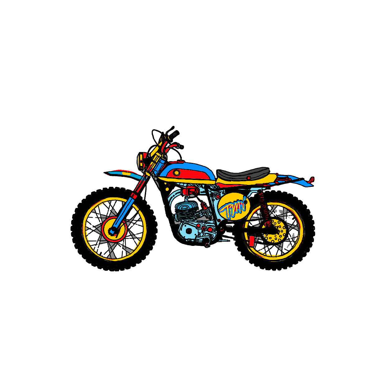 tmv cafe rider sticker