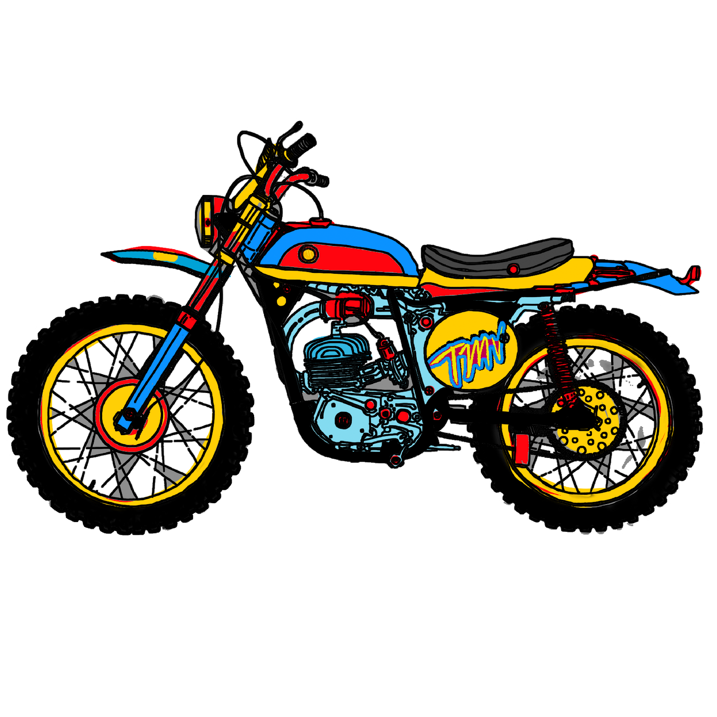 tmv cafe rider sticker