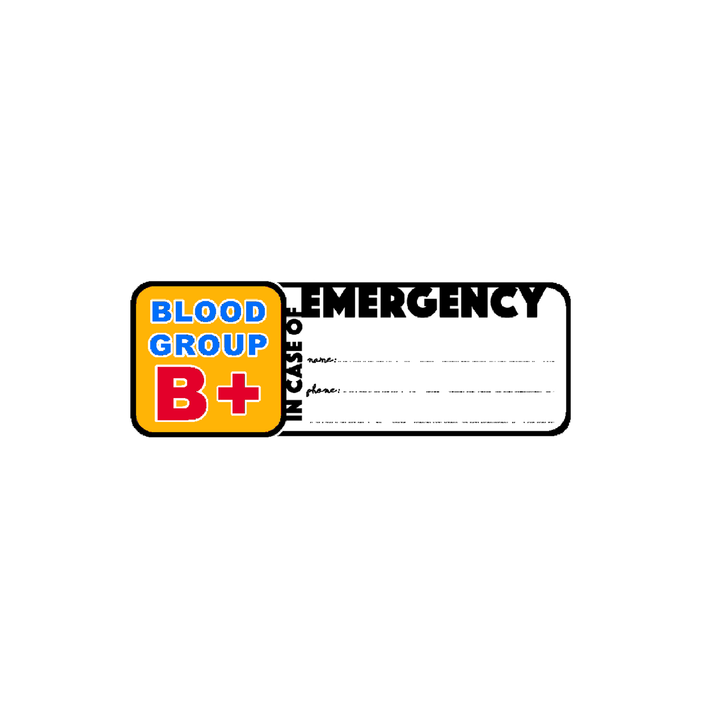 for emergency sticker