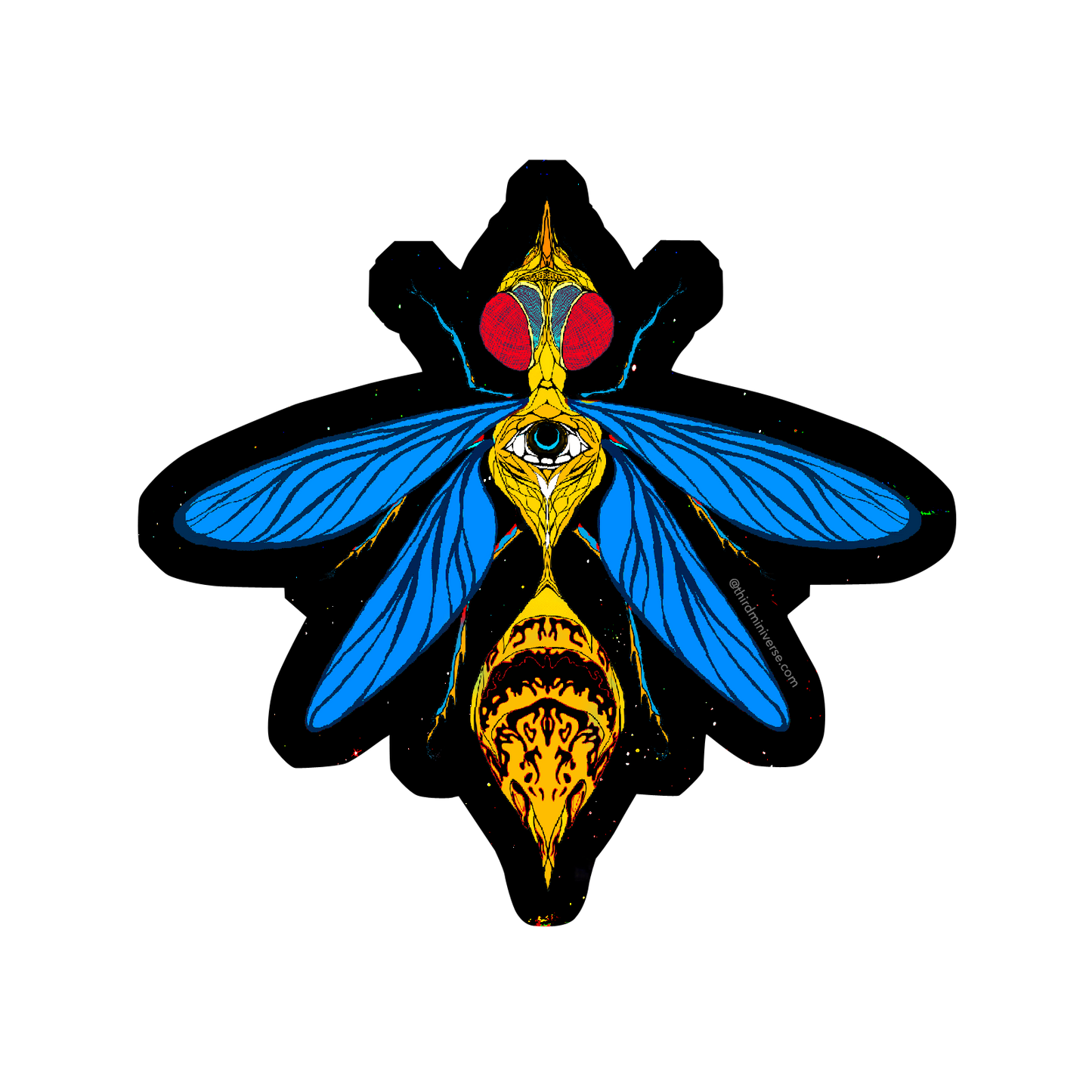 blue jacket wasp sticker