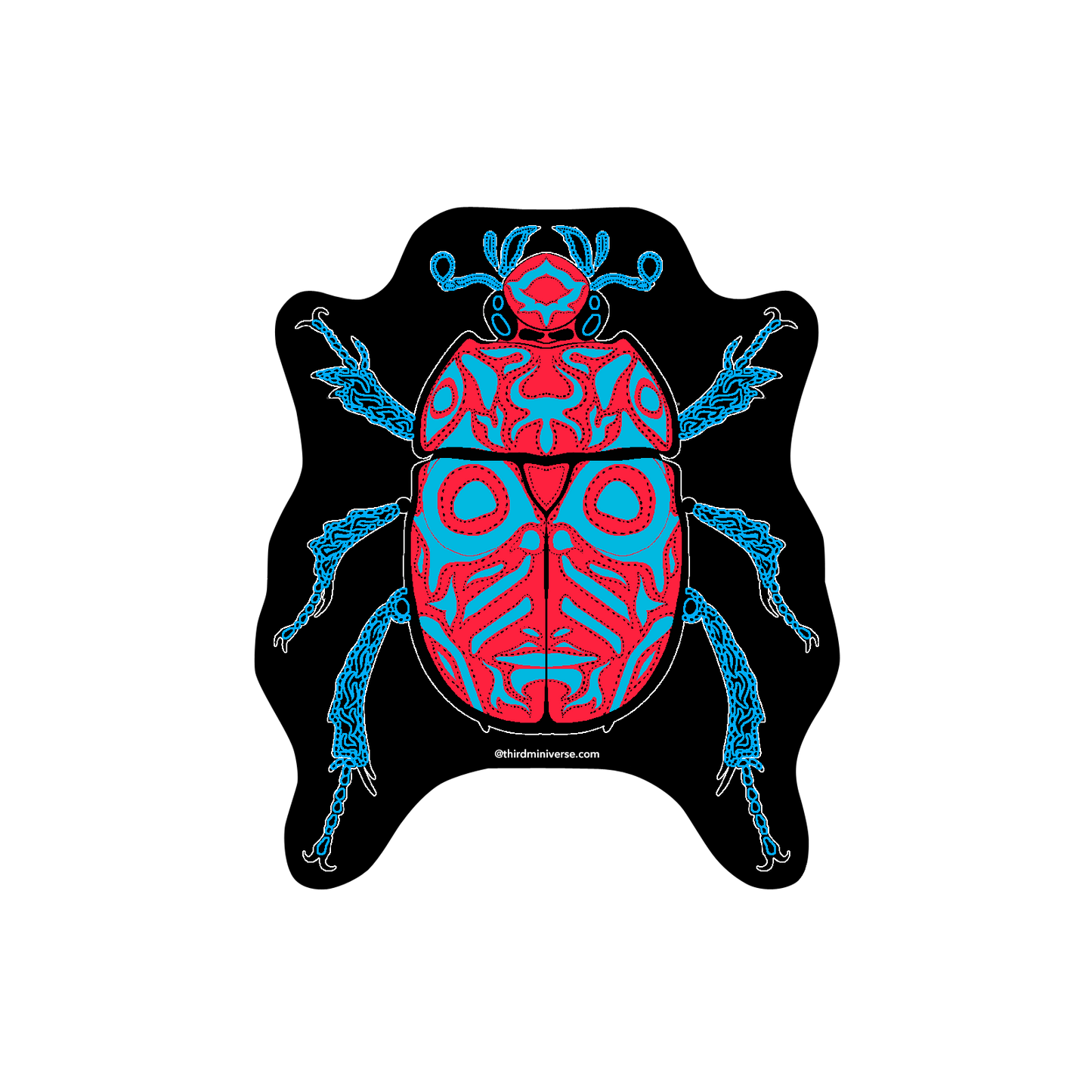 tmv neon beetle sticker