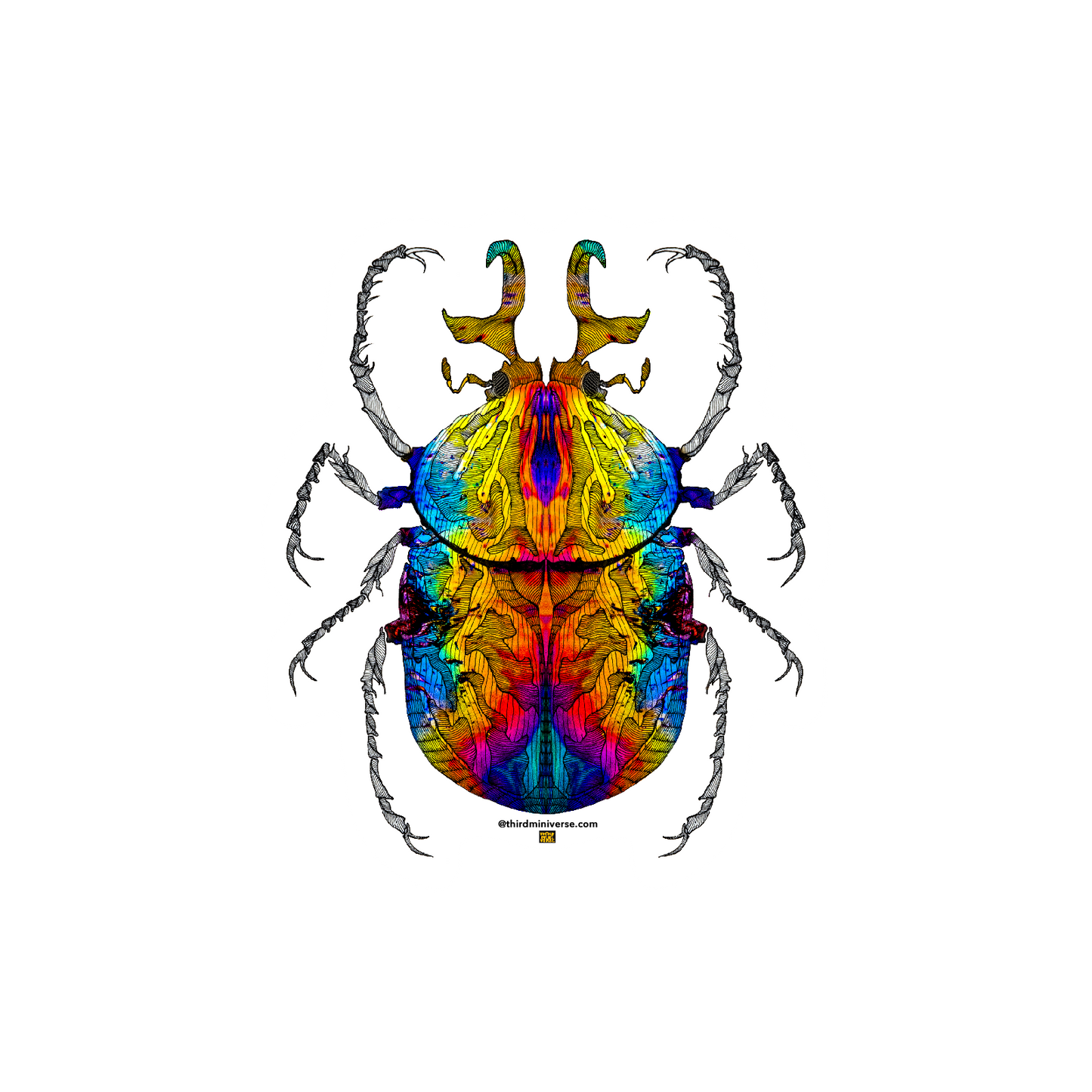 pride beetle sticker