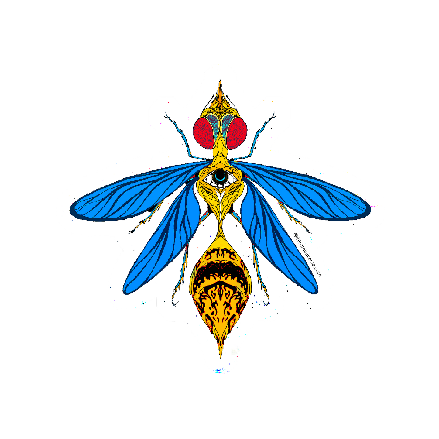 blue jacket wasp sticker