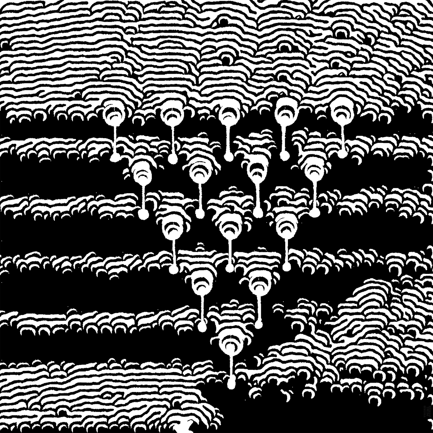 the upside down tree art card