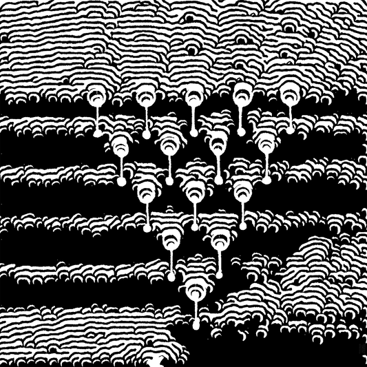 the upside down tree art card