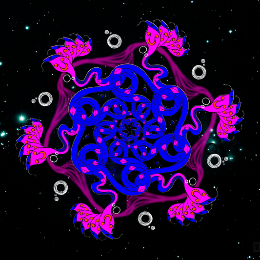 snake kundalini art card