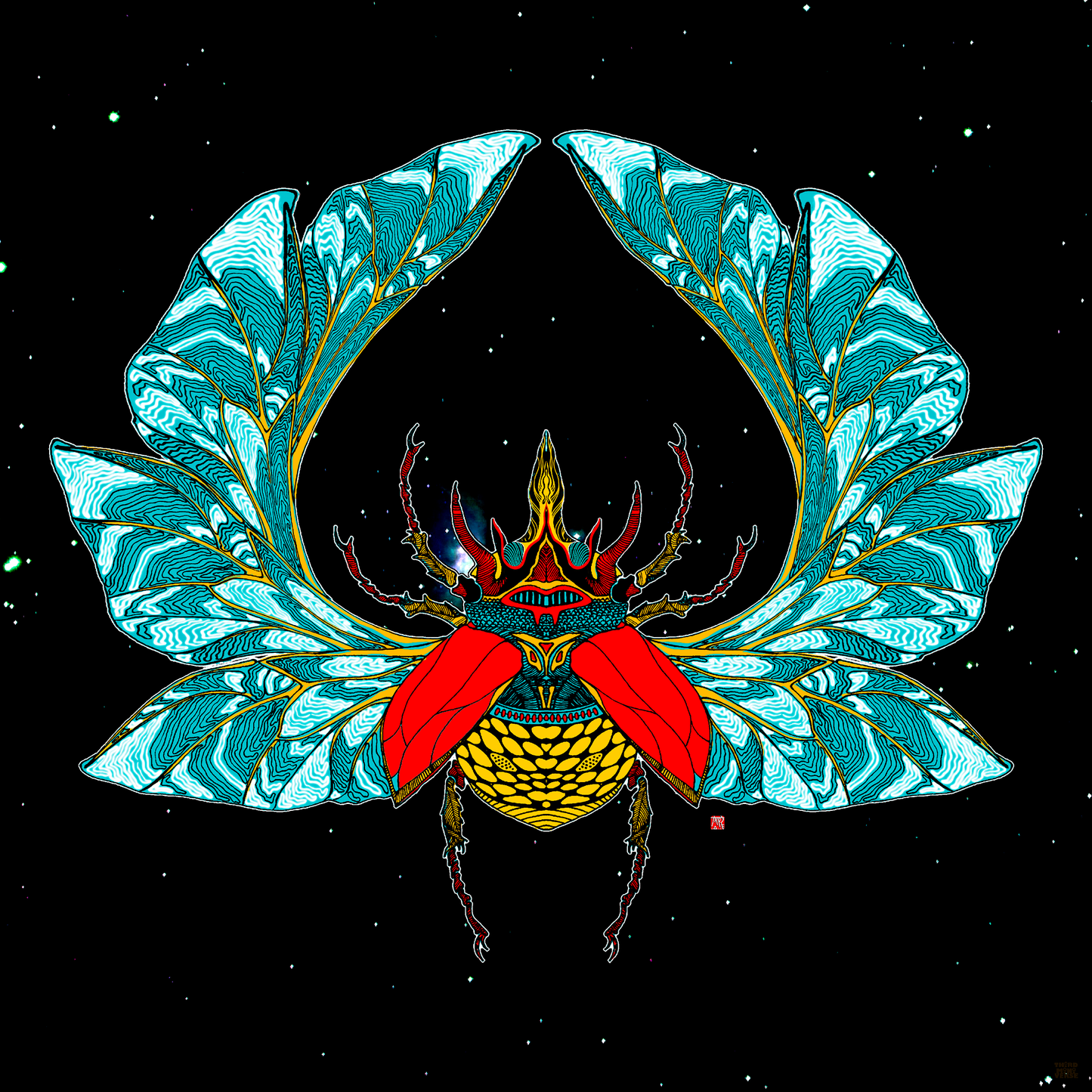 mother beetle art card