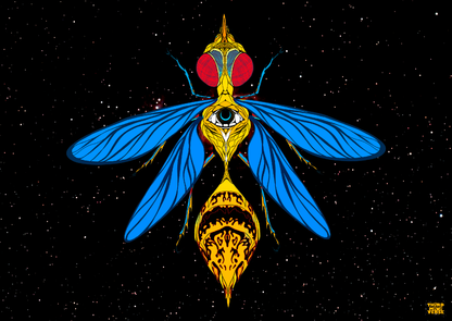 blue jacket wasp postcard