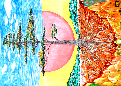 mighty tree postcard