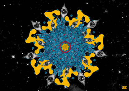 rolling eyes postcard