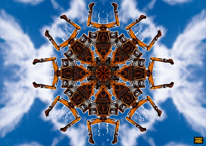 space bulldozer postcard