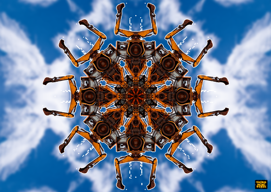 space bulldozer postcard