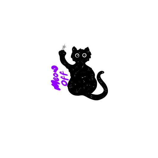 meow off sticker