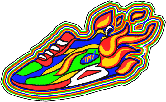 tmv running shoes sticker