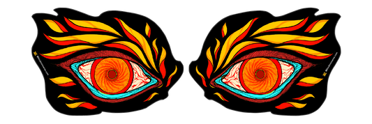 fiery eyes sticker