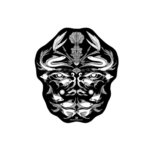 this face is fishy sticker