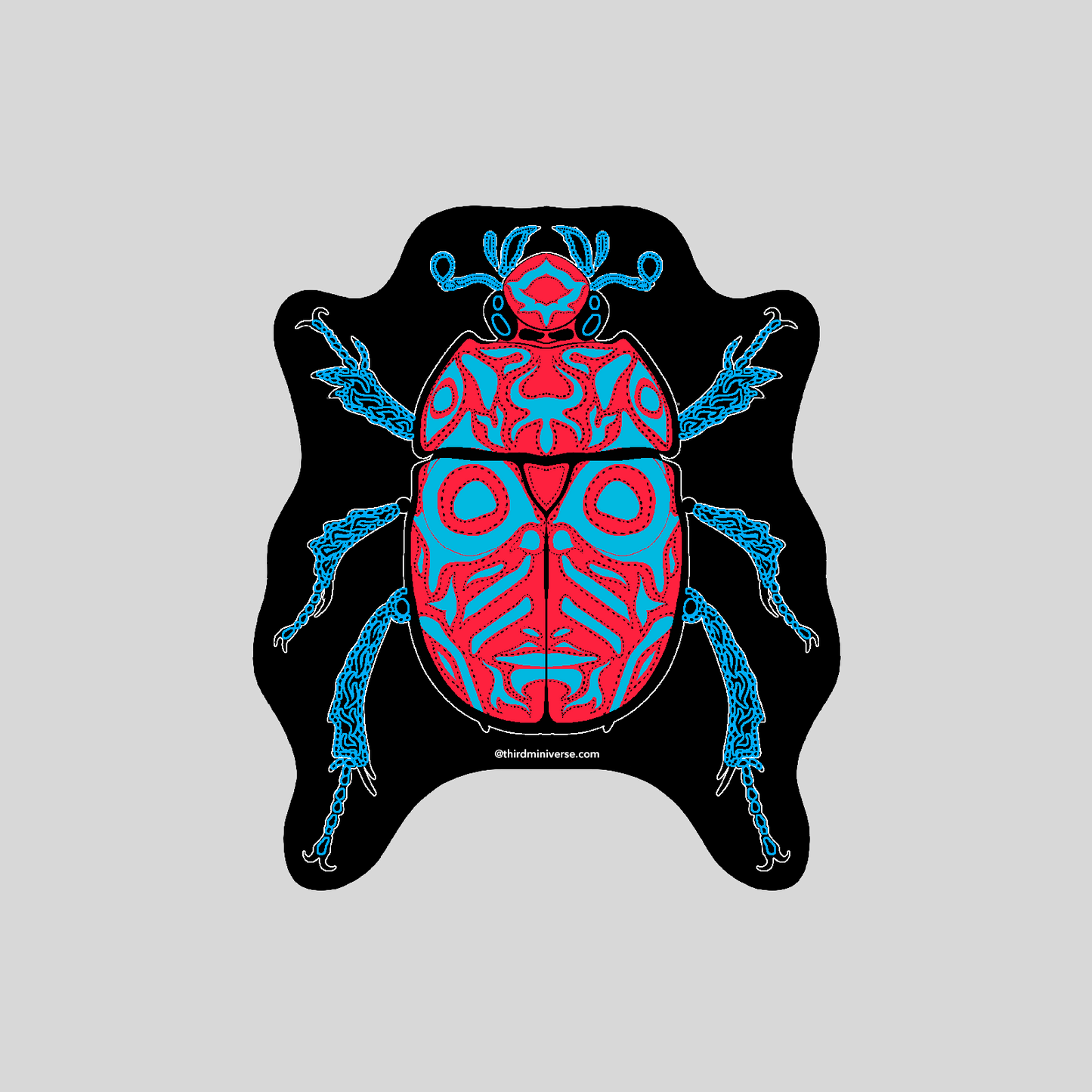 tmv neon beetle sticker