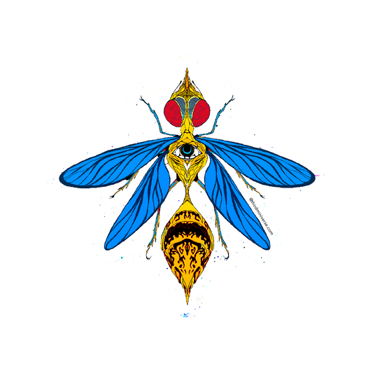 blue jacket wasp sticker